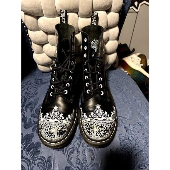 RARE Dr Martens Pascal Henna Lace Boot Size 11/EU 43 - Picture 3 of 6